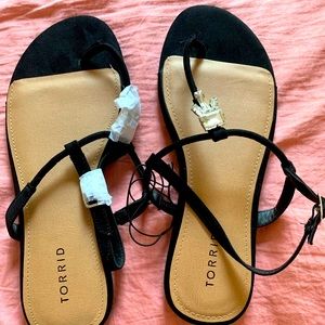 Torrid Rhinestone Sandals - New - Size 10W